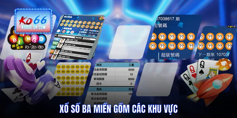 Xổ số ba miền gồm các khu vực